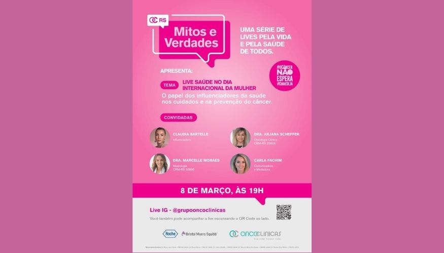 Encontro gratuito da Oncoclínicas RS discute o bem-estar feminino nas redes sociais