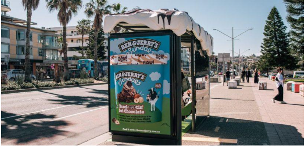 Ponto de ônibus vira sorvete 3D em ação da Ben & Jerry's