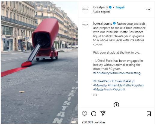 Nova campanha da L'Óreal Paris pinta ruas da cidade