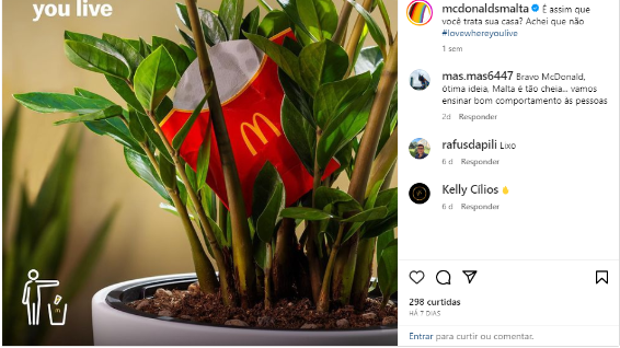 A conscientização do McDonald's sobre as embalagens dos seus produtos