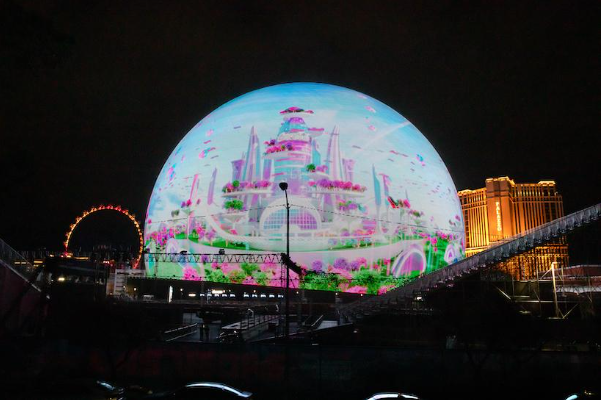 Coca-Cola utiliza IA para mostrar como será o Las Vegas Sphere no ano 3000 
