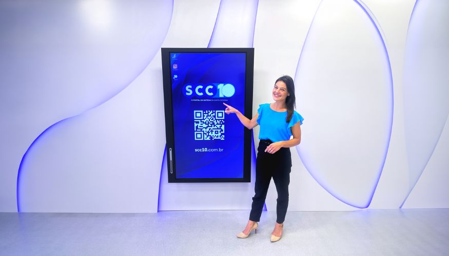 SCC10 transforma sua apresentação de notícias com tela interativa