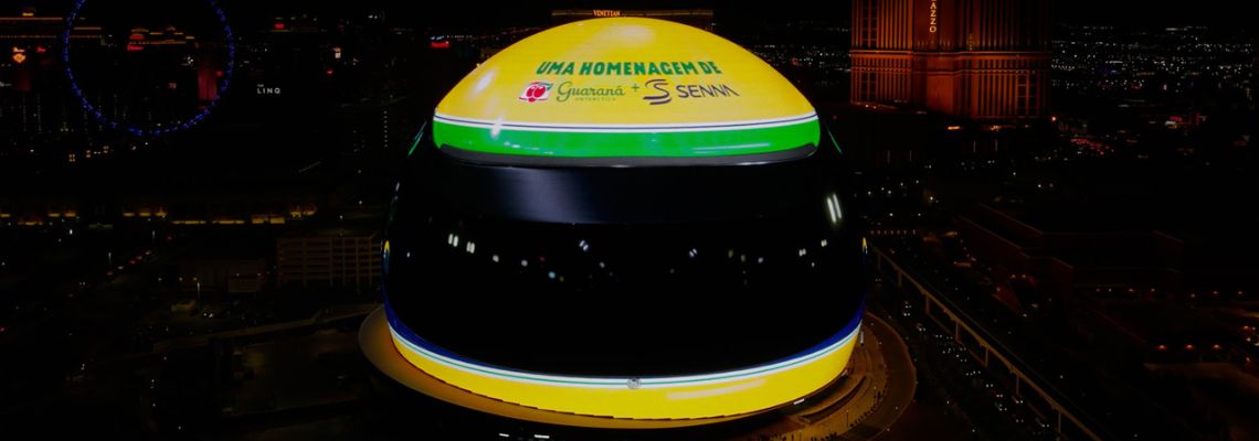 Ayrton Senna é homenageado por Guaraná Antarctica em Las Vegas