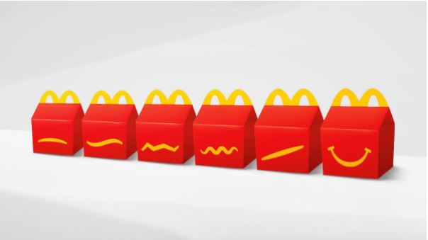 Já imaginou a caixinha do McLanche Feliz sem o sorriso? Pois ele sumiu na nova campanha do Mc Donald's