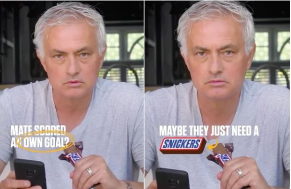 José Mourinho é clonado com Inteligência Artificial na nova ação do Snickers José Mourinho é clonado com Inteligência Artificial na nova ação do Snickers