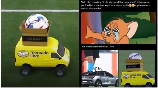 Campanha do Mercado Livre durante jogo da Copa América tem carrinho de controle remoto no campo 