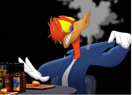 Ainda em comemoração aos 90 anos da Disney, Pato Donald é o escolhido para dar uma entrevista no "Hot Ones" Ainda em comemoração aos 90 anos da Disney, Pato Donald é o escolhido para dar uma entrevista no "Hot Ones"