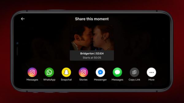 Netflix permite que os usuários compartilhem momentos de cenas favoritas