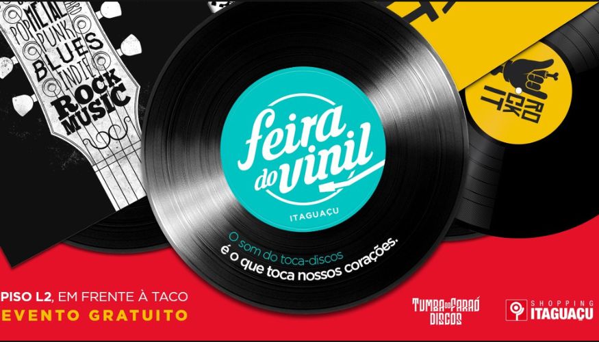 Feira do Vinil oferece itens clássicos para colecionadores no Shopping Itaguaçu