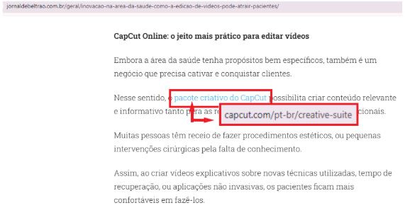 Cuidado com o texto âncora Cuidado com o texto âncora