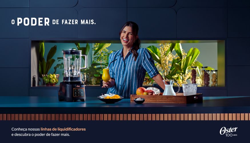 Seven assina campanha nacional para linha de liquidificadores Oster