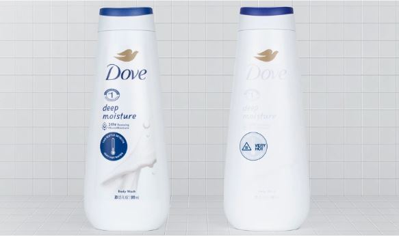 Nova embalagem da Dove avisa aos consumidores se a água está muito quente Nova embalagem da Dove avisa aos consumidores se a água está muito quente