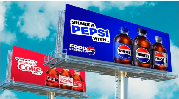 Como resposta à nova campanha da Coca-Cola, Pepsi traz nomes de comidas em suas embalagens Como resposta à nova campanha da Coca-Cola, Pepsi traz nomes de comidas em suas embalagens