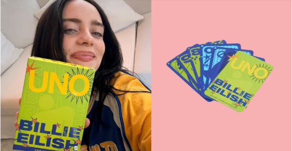 Billie Eilish lança versão personalizada do jogo UNO com baralho exclusivo Billie Eilish lança versão personalizada do jogo UNO com baralho exclusivo
