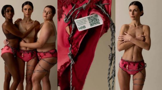 Campanha usa lingerie com arame farpado para tornar visível a dor de quem convive com endometriose Campanha usa lingerie com arame farpado para tornar visível a dor de quem convive com endometriose