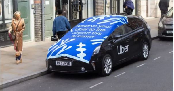 Uber aposta em ação criativa para incentivar agendamento antecipado no verão britânico Uber aposta em ação criativa para incentivar agendamento antecipado no verão britânico
