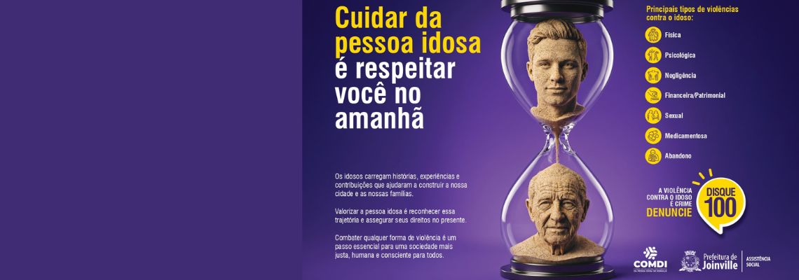 Magica assina campanha da Prefeitura de Joinville sobre combate à violência contra a pessoa idosa