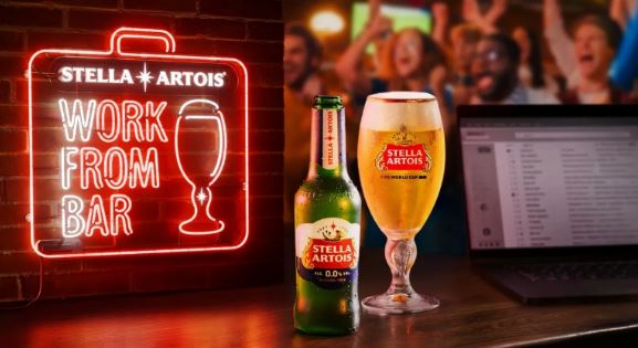 Stella Artois transforma bares em escritórios temporários durante a Copa do Mundo Stella Artois transforma bares em escritórios temporários durante a Copa do Mundo